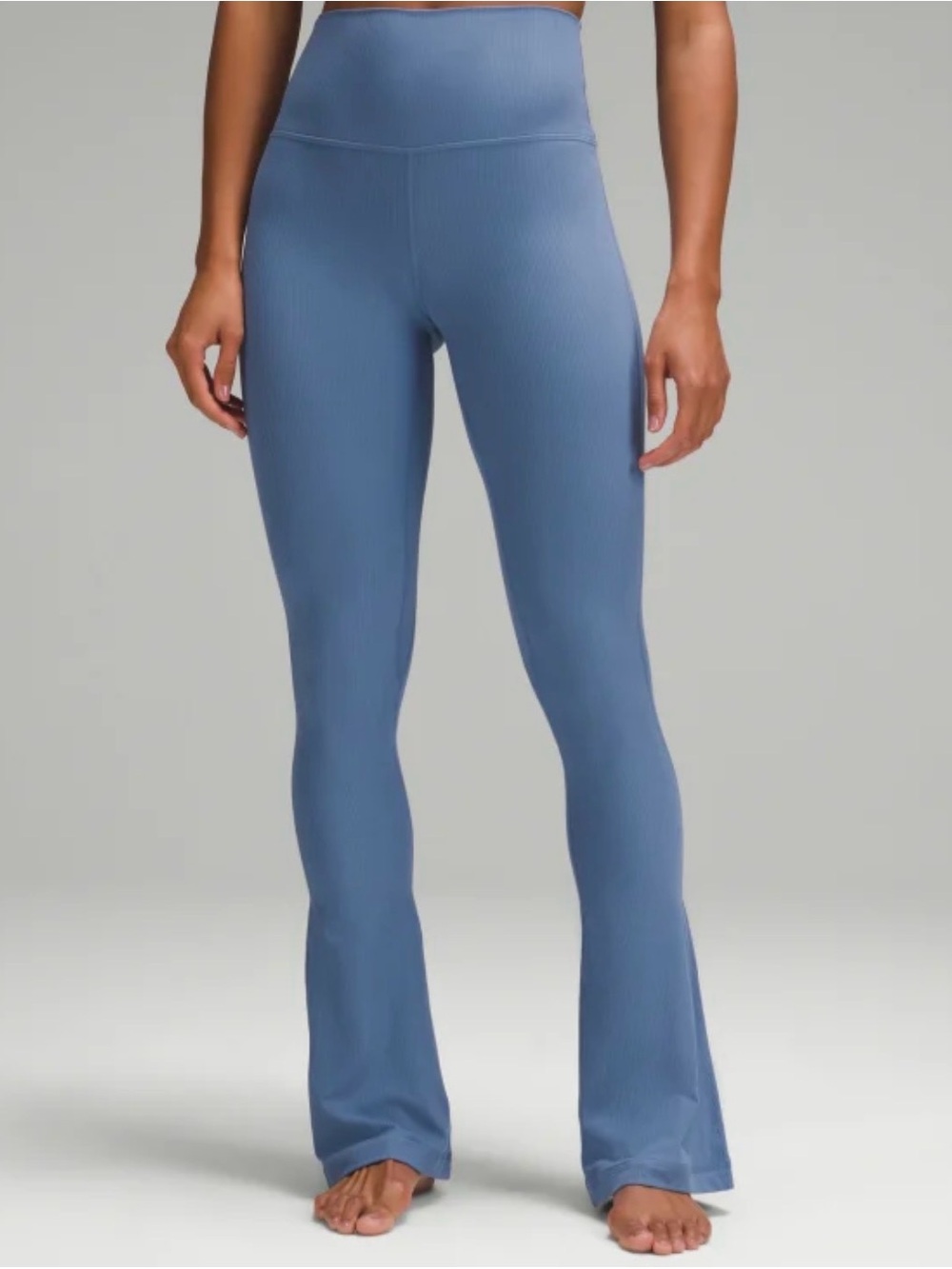 Lululemon Align High-Rise Ribbed Mini Flare Yoga Pants - Blue